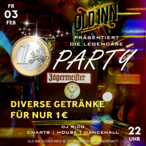 03.02.2023 - 1 Euro Party im Old Inn in Hildesheim