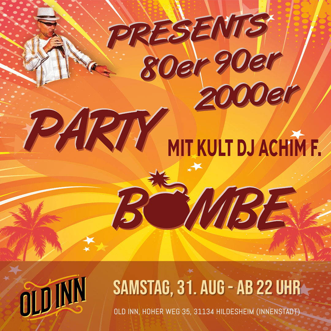 31.08.24 - 80er 90er 2000er-Party im Old Inn in Hildesheim