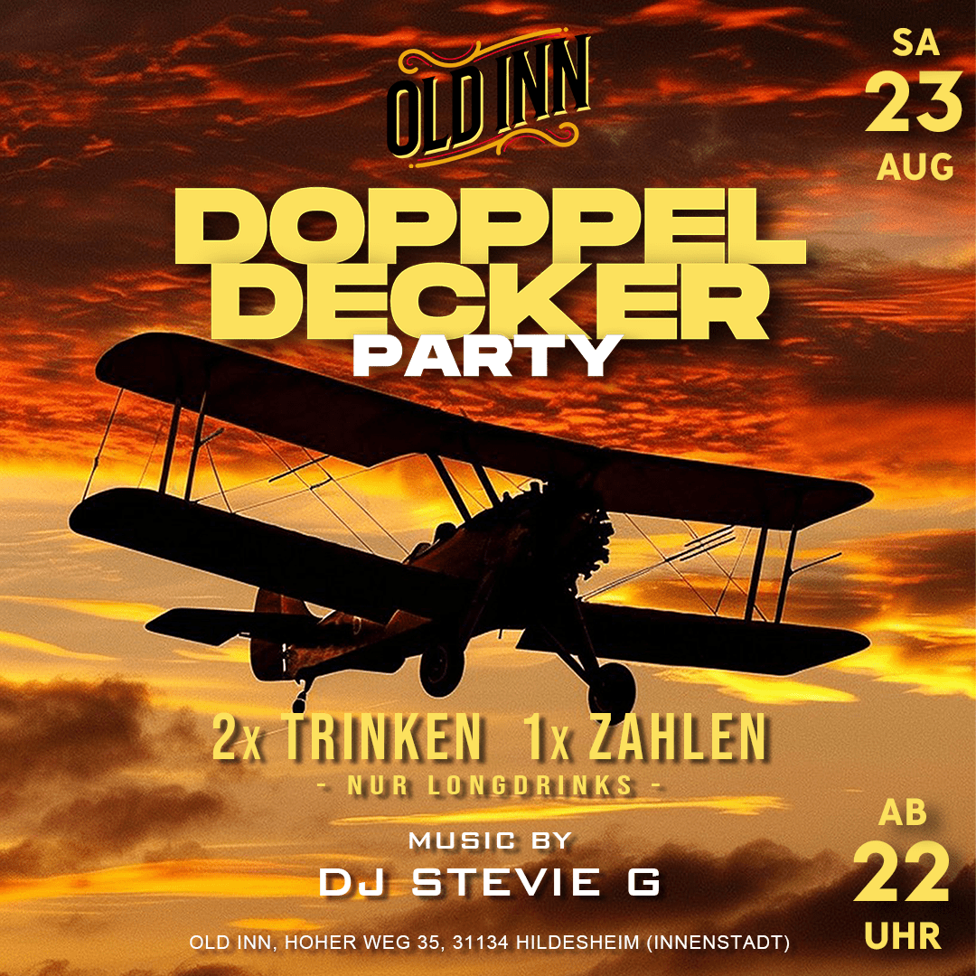 23.08.25 - Doppeldecker-Party im Old Inn in Hildesheim