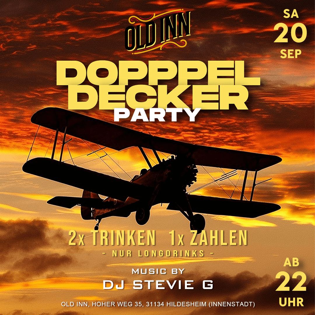 20.09.25 - Doppeldecker-Party im Old Inn in Hildesheim