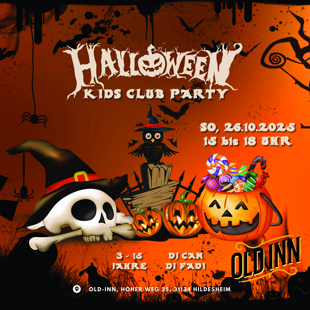 26.10.25 - Halloween Kids Club Party im Old Inn in Hildesheim