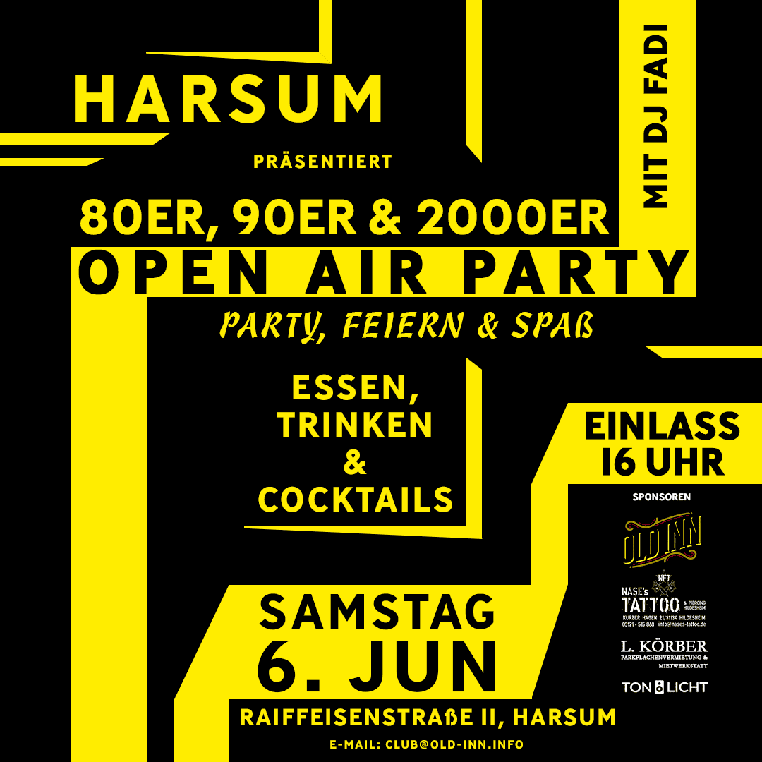 06.06.2026 - 80er, 90er und 2000er Open Air Party in Harsum