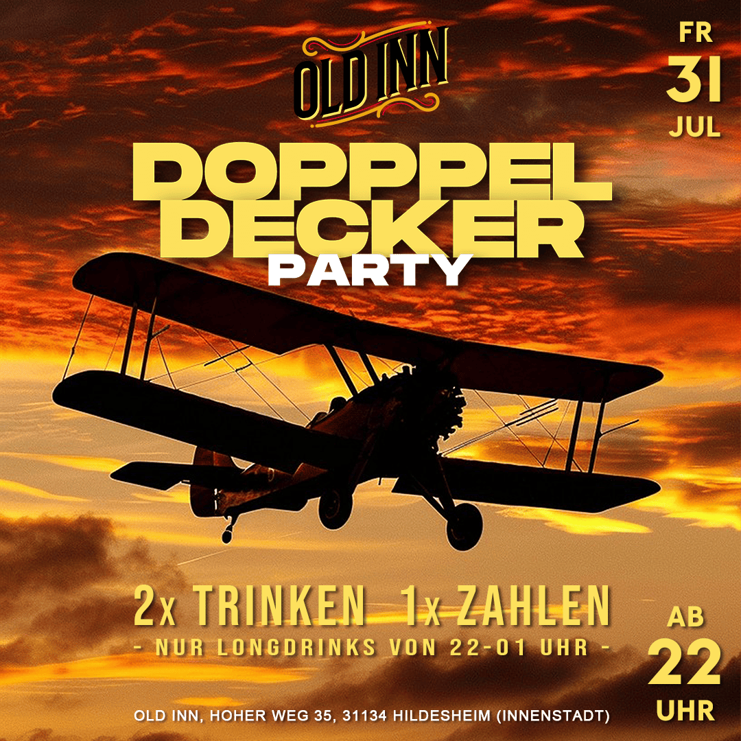 31.07.26 - Doppeldecker-Party im Old Inn Club in Hildesheim