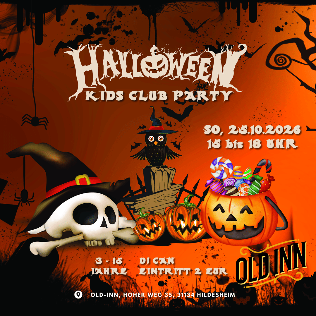 25.10.26 - Halloween Kids Club Party im Old Inn Club Hildesheim
