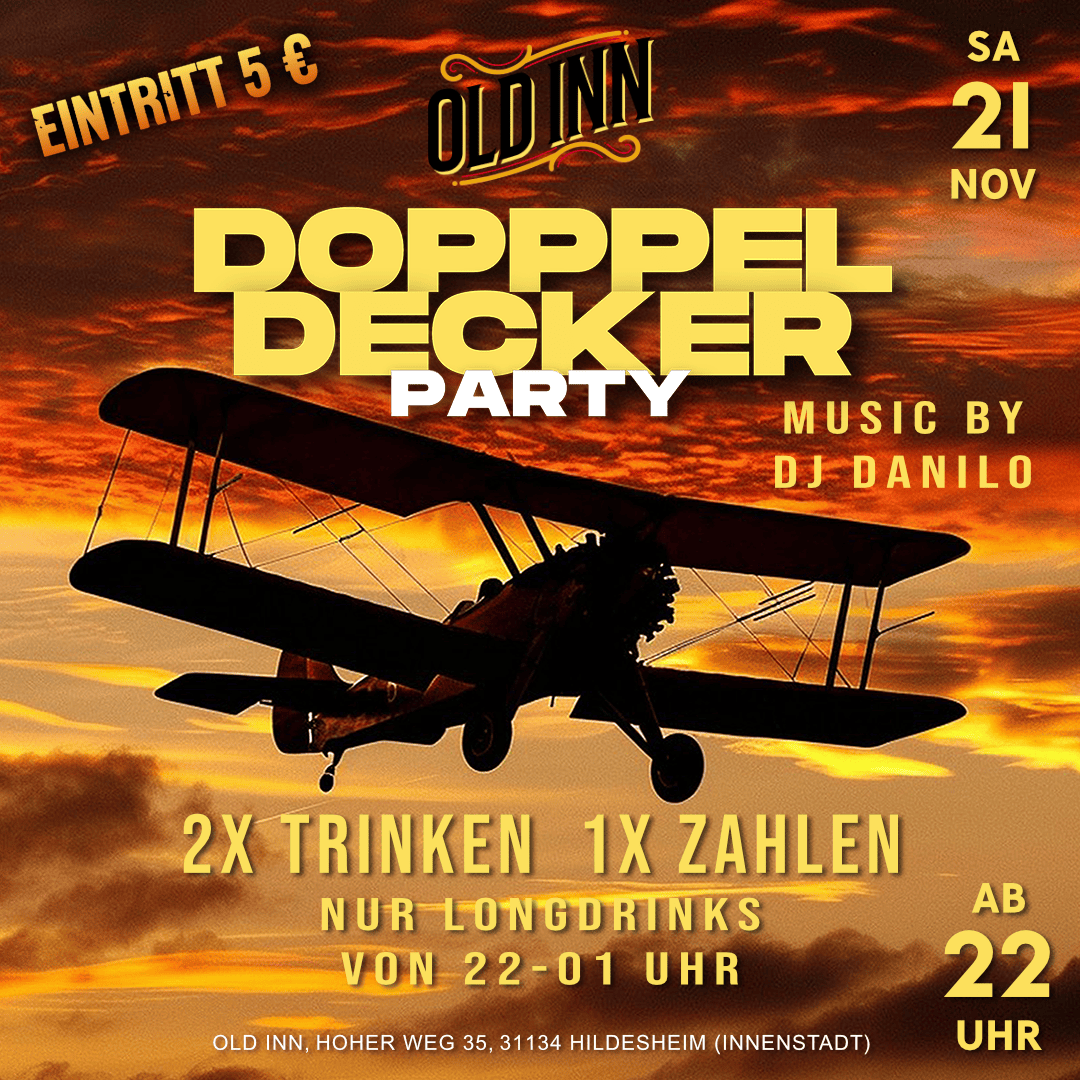 21.11.26 - Doppeldecker-Party im Old Inn Club Hildesheim