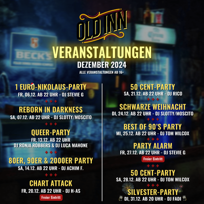 Veranstaltungen Dezember 2024