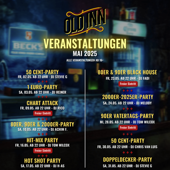 Veranstaltungen Mai 2025