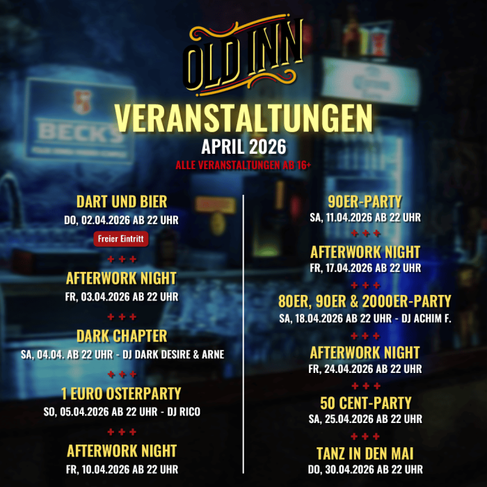 Upcoming Events April 2026