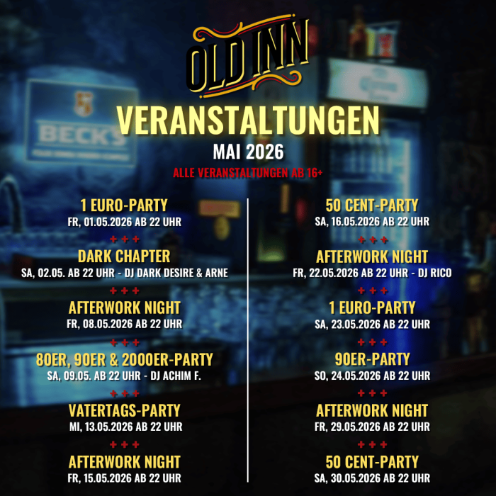 Veranstaltungen im Mai 2026